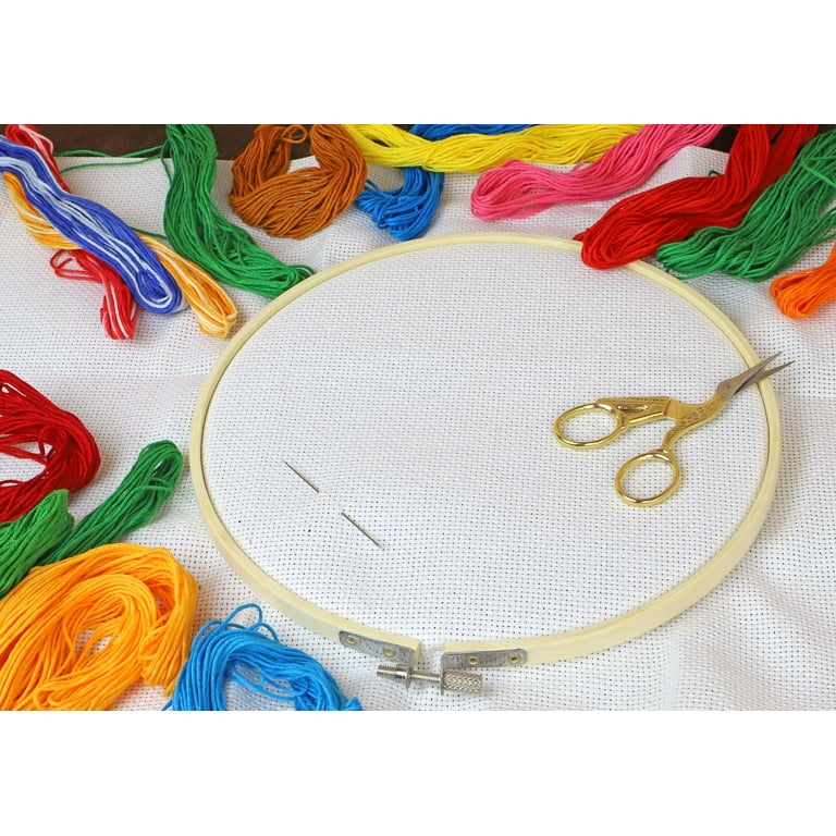 Essentials by Leisure Arts Wood Embroidery Hoop 3 Bamboo - wooden hoops  for crafts - embroidery hoop holder - cross stitch hoop - cross stitch hoops  and frames