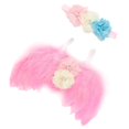 thumbnail image 3 of Alas de Ángel de Plumas Soledad Decoraciones de diadema para niños Rosa oscuro, 3 of 5