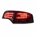 thumbnail image 3 of RTMOTO Feux Arrière à LED Assemblage Compatible avec A4 B7 8E Berline/salon 2004-2008 Signal Ambre Frein Rouge Course Lentille Fumée Inversée Blanche/boîtier Noir Style Euro, 3 of 5