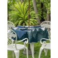 thumbnail image 3 of Outdoor Tablecloth with Umbrella Hole for Patio/Picnic/Party/Camping, Dark Green Pine Forest Waterproof Table Cloth Round Cover Washable, Misty Tree Clouds Nature (Dia 54"), 3 of 8