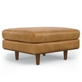 thumbnail image 4 of Morrison 33 inch Wide Mid-Century Modern Table Ottoman in Sienna Top Grain Genuine Leather, 4 of 9