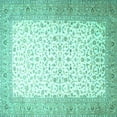 thumbnail image 1 of Ahgly Company Indoor Square Persian Turquoise Blue Traditional Area Rugs, 7' Square, 1 of 4