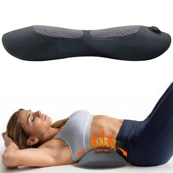 3-in-1 Electric Lumbar Support Pillow, Electric Height-Adjustable Lumbar Support Pillow for Lower Back Pain Relief & Spine Support