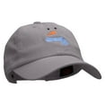 thumbnail image 5 of Minimalist Snowman Embroidered Washed Cap - Grey OSFM, 5 of 5