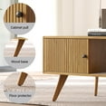 thumbnail image 4 of Manxile Fluted Coffee Table with Storage, Modern Coffee Tables with Tambour Door for Living Room, Natural, 4 of 7