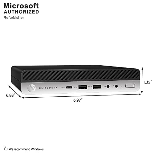HP Elitedesk 800 G3 Mini Business Desktop (Intel Quad Core i5-6500T, 16GB  DDR4 RAM, 512GB SSD) Type-C, DisplayPort DP, WiFi, WiFi, Ethernet,