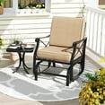 thumbnail image 2 of Costway 2 PCS Outdoor Glider Rocking Chair Patio Gliding Chair Furniture with Metal Frame, 2 of 8