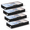 Black-4 Pack-4 Inch Tall-Soft, variant on Grey-4 Pack 4 Inch Tall-Hard Underbed Storage Organizer, Thick Fabric Under Bed Box for Dorm and Home