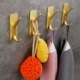 thumbnail image 2 of LNJBABAO 5 Pcs Brushed Gold Wall Hooks for Hanging Coats Hat Towel, 2 of 7