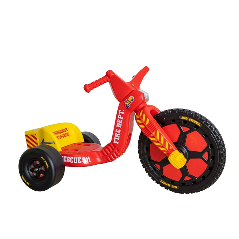 The Original Big Wheel 16 Inch Tricycle Big Wheel for Kids 3 8 Boys Girls Trike Fire and Rescue Edition Walmart