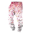 thumbnail image 4 of Mepaouo Men's Sweatpants Athletic Traning Track Pants Joggers Love Heart Trousers with Pocket(Pink,XL), 4 of 4