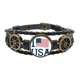 thumbnail image 1 of I Love Usa America  de Cultura Pulsera marina tejida en cuero, 1 of 4