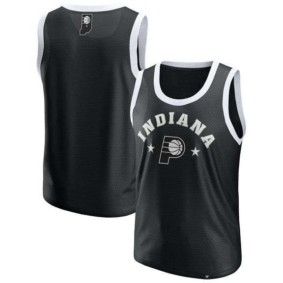 Men's-Fanatics  Black Indiana Pacers Mesh Tank Top