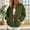 A22 Army Green, variant on Trikvn Women's Snap Button Varsity Jacket Long Sleeve Drop Shoulder Baseball Coats Sweatshirts with Pockets Casual Fall Fashion Trendy Outerwear Streetwear