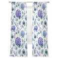 thumbnail image 7 of Blue Purple Spring Floral Sheer Curtains 96 Inch Length 2 Panels Set, Watercolor Botanical Elegant Voile Window Treatment Semi Sheer Long Curtains Drapes for Bedroom/Living Room/Kitchen 52"x96"x2, 7 of 7