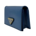 thumbnail image 3 of Prada Blue Vitello Move Leather Triangle Logo Card Case Wallet 1MC122, 3 of 5