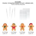 thumbnail image 6 of Big Dot of Happiness Gingerbread Christmas - Dessert Cupcake Toppers - Gingerbread Man Holiday Party Clear Treat Picks - Set of 24, 6 of 8
