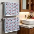 thumbnail image 7 of Tyidzon 2 Pcs Christmas Hand Towels, 15.7 x 23.6 in Candy Cane Decorative Towels for Kitchen and Bathroom, Blue, 7 of 7
