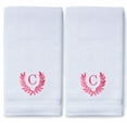 thumbnail image 2 of Monogrammed Hand Towels for Bathroom Kitchen Makeup | Personalized Gift for Wedding-Bridal | Roman Font Custom Luxury Turkish Towel | Spa Collection, Oversized, 16 X 30 Inch, Set of 2, 2 of 3