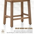 thumbnail image 4 of Summit Living 24 inch Wooden Counter Bar Stools Set of 4 for Kitchen, Faux Leather Backless Counter Stools, White, 4 of 10