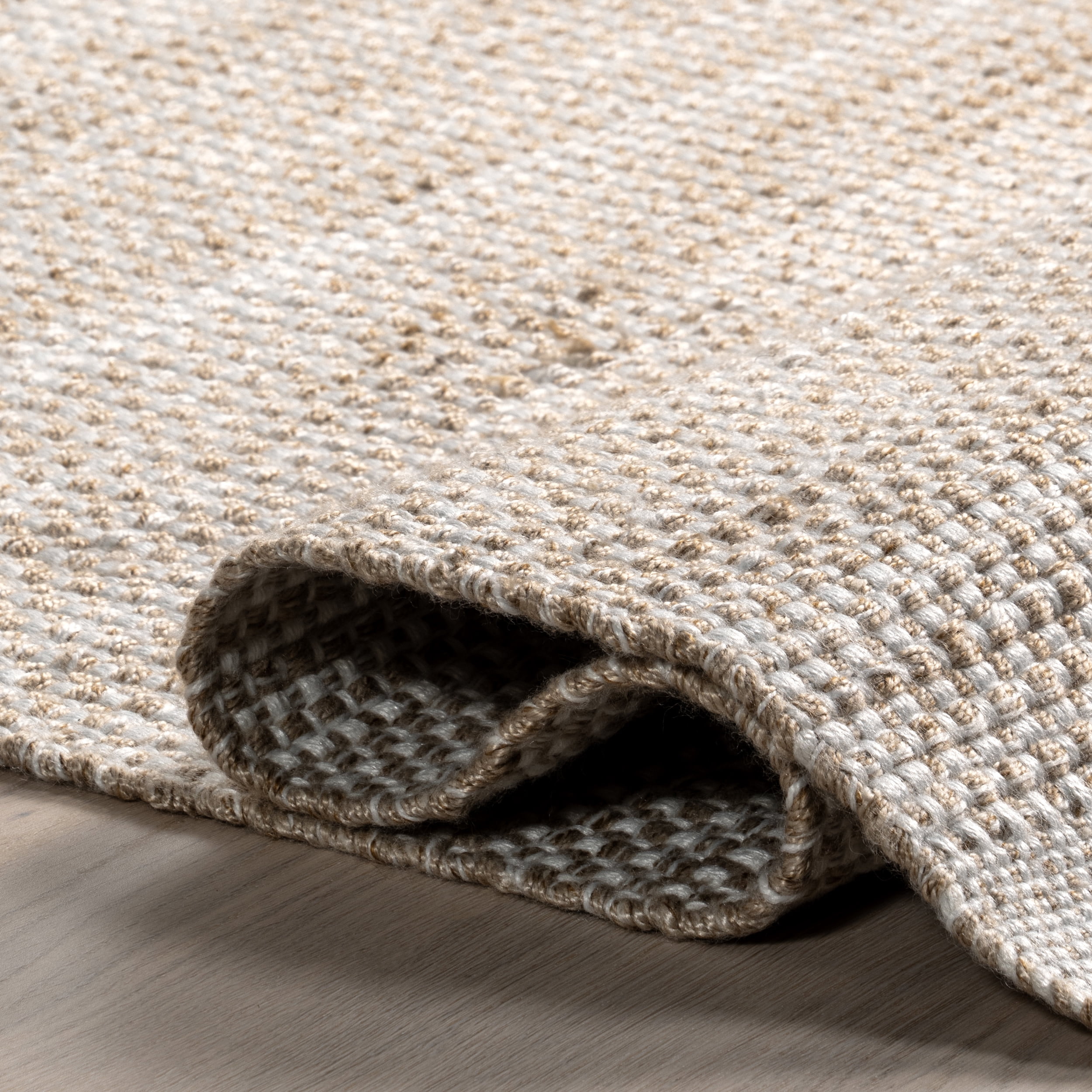 nuLOOM Catherine Solid Farmhouse Fringe Area Rug, 7' 6" x 9' 6", Beige