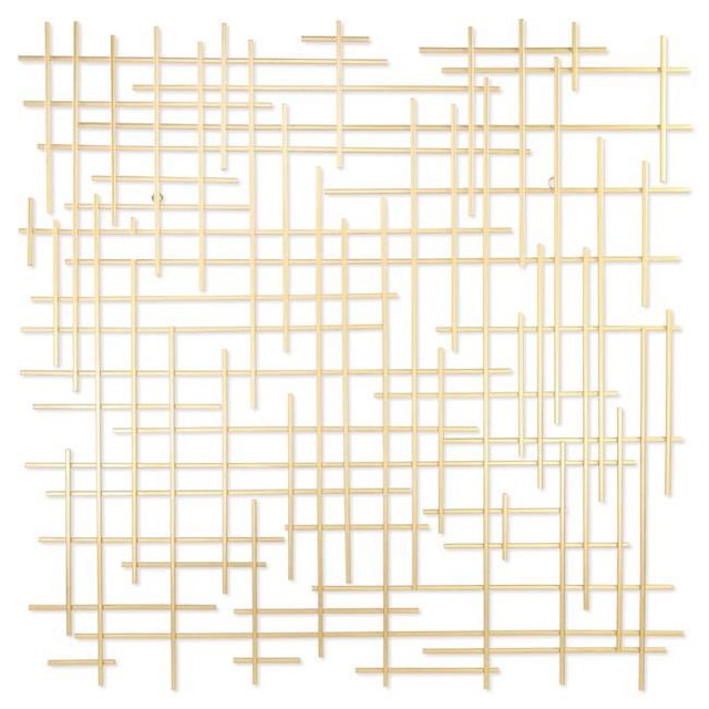 Cheungs 5802GD Iquara Square Metal Wall Art, Gold - Large
