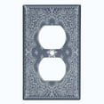 thumbnail image 2 of Metal Light Switch Plate Cover Gray Floral Bandana Paisley Tile Pattern TIL059, 2 of 13