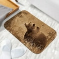 thumbnail image 6 of 1pc Brown Bear in the Wild Absorbent Non-Slip Bathroom Thickened Flannel Rug Decor,Soft,Quick Drying,Suitable For Indoor/outdoor Use,Bathrooms,Bedrooms,Kitchens,Terrace,Laundry Rooms,16"x24", 6 of 9