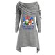 thumbnail image 1 of Vestido de manga larga para mujer Bufanda Cuello Vestido estampado de Navidad Vestido casual Fridja  NMB192, 1 of 3