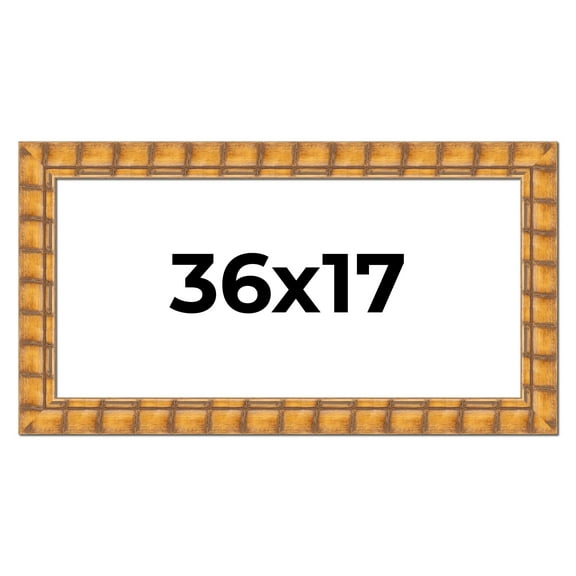 36x17 Frame Beige Real Wood Picture Frame Width 3 inches | Interior Frame Depth 0.5 inches |