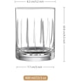 thumbnail image 7 of Hand Blown Etched Whiskey Glasses,Old Fashioned Tumblers with Stripes Dots Pattern,Clear Carved Rocks Glasses,Scotch Bourbon Glassware for Party Anniversary,13.5 oz,Set of 4,Dishwasher Safe, 7 of 7