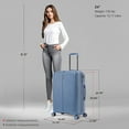 thumbnail image 3 of DUKAP AIRLEY 24" Lightweight Hardside Checked Luggage with Spinner Wheels, Handle and Trolley, Blue, 3 of 12