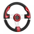 thumbnail image 3 of Volante deportivo de 320 mm/12,5 pulgadas con botón de bocina, piezas universales modificadas para automóviles, color rojo, 3 of 11
