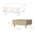 thumbnail image 3 of FM FURNITURE Kabul Coffee Table Black Wengue Engineered Wood, 3 of 6