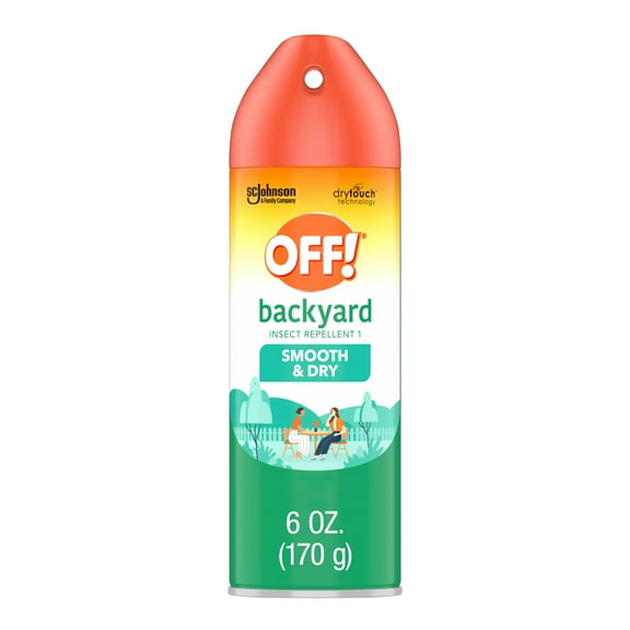 OFF! Backyard FamilyCare Smooth & Dry Mosquito Repellent I, Bug Spray with drytouch Technology, 6 oz