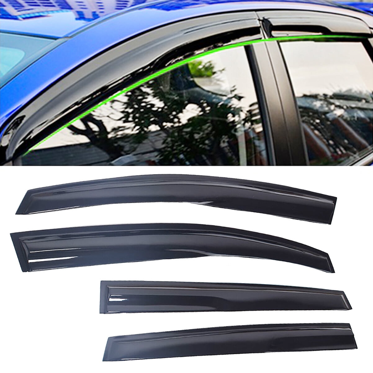 Fit for Honda Odyssey 2005-2007 Window Vent Visor Rain Deflector Sun Guard (4 Pcs)