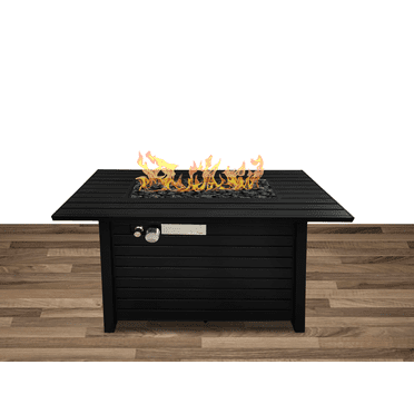 CoSoTower Steel Propane/Natural Gas Outdoor Fire Pit Table with Lid
