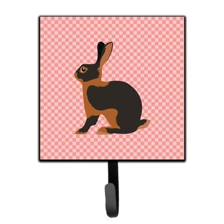 Tan Rabbit Pink Check Leash or Key Holder