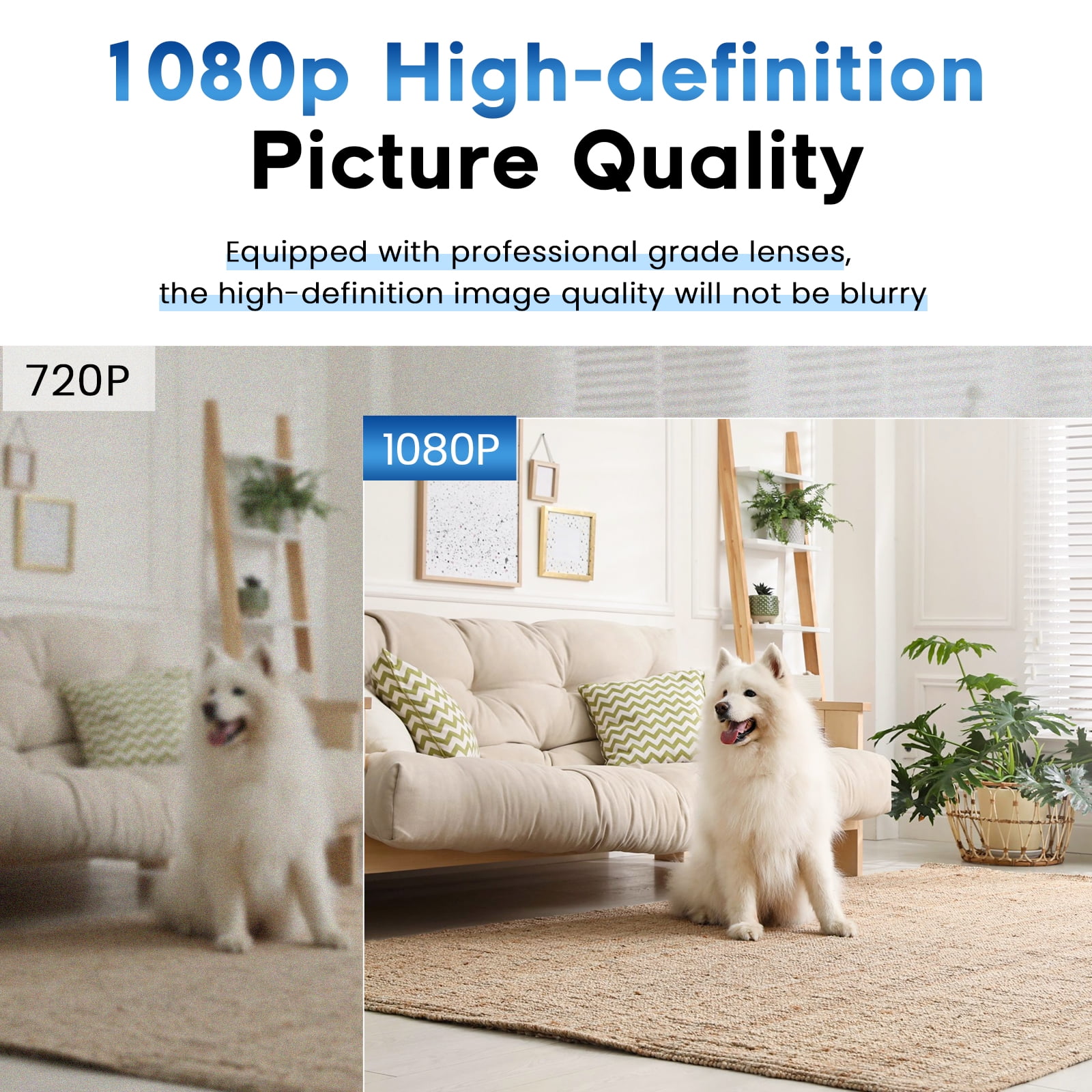 1080P WiFi Security Camera Wall Outlet - Mini Indoor Camera with Local SD Card Storage (SD Card Not Included), 120° Wide Angle, Plug-in No Battery Needed for Baby/Pet/Home Security