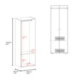 thumbnail image 3 of Bedroom Dressers Home 2 Door Closet System, Four Fixed Shelves, Compact Wardrobe for Bedroom Organization, Laundry Room Organization, Utility Room Organization, Freestanding Storage Furniture, Black,, 3 of 8