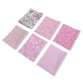 thumbnail image 5 of 6Pcs/Set DIY Handcraft Printed Cotton Cloth Sewing Quilting Craft Cloth Set Accessory 25x20cm Pink, 5 of 5