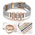 thumbnail image 2 of Pulsera de acero inoxidable simple de moda Brazalete de mujer Colgante en forma de corazón Decoración (D), 2 of 5
