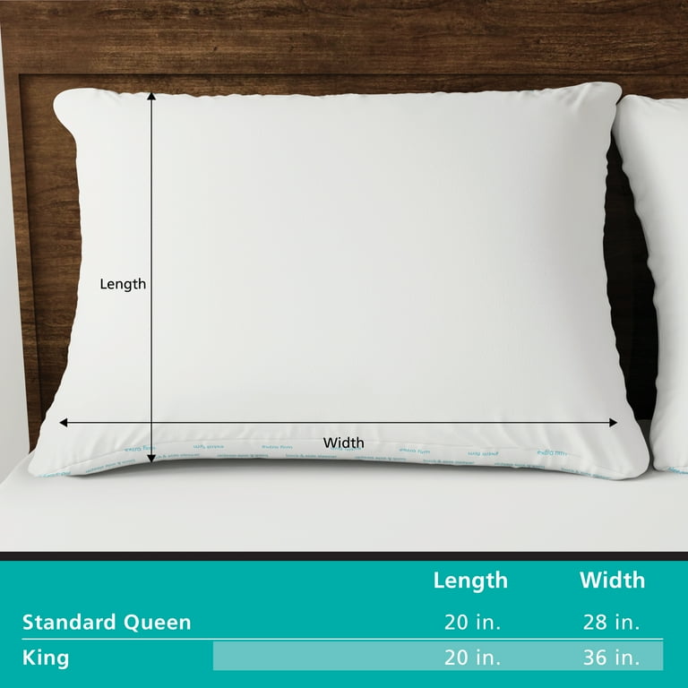 Mainstays Back & Side Sleeper Bed Pillow, King - Extra Firm