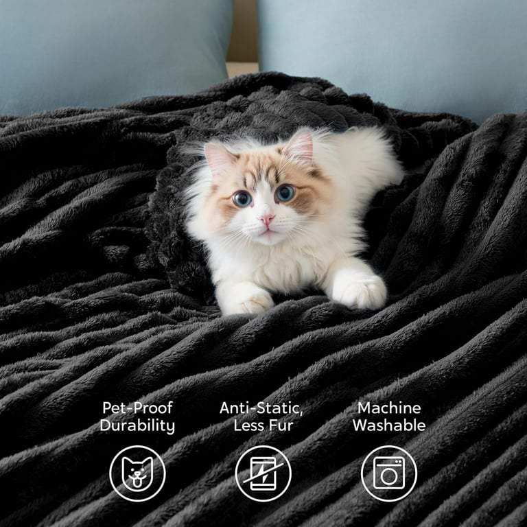 King Size Blanket, 230GSM Extra Soft Lightweight Bed Blanket with