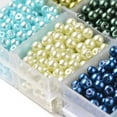 thumbnail image 3 of Mixed Pearlized Round Glass Pearl Beads Mixed Color 4mm Hole: 1mm about 1400pcs/box, 3 of 3