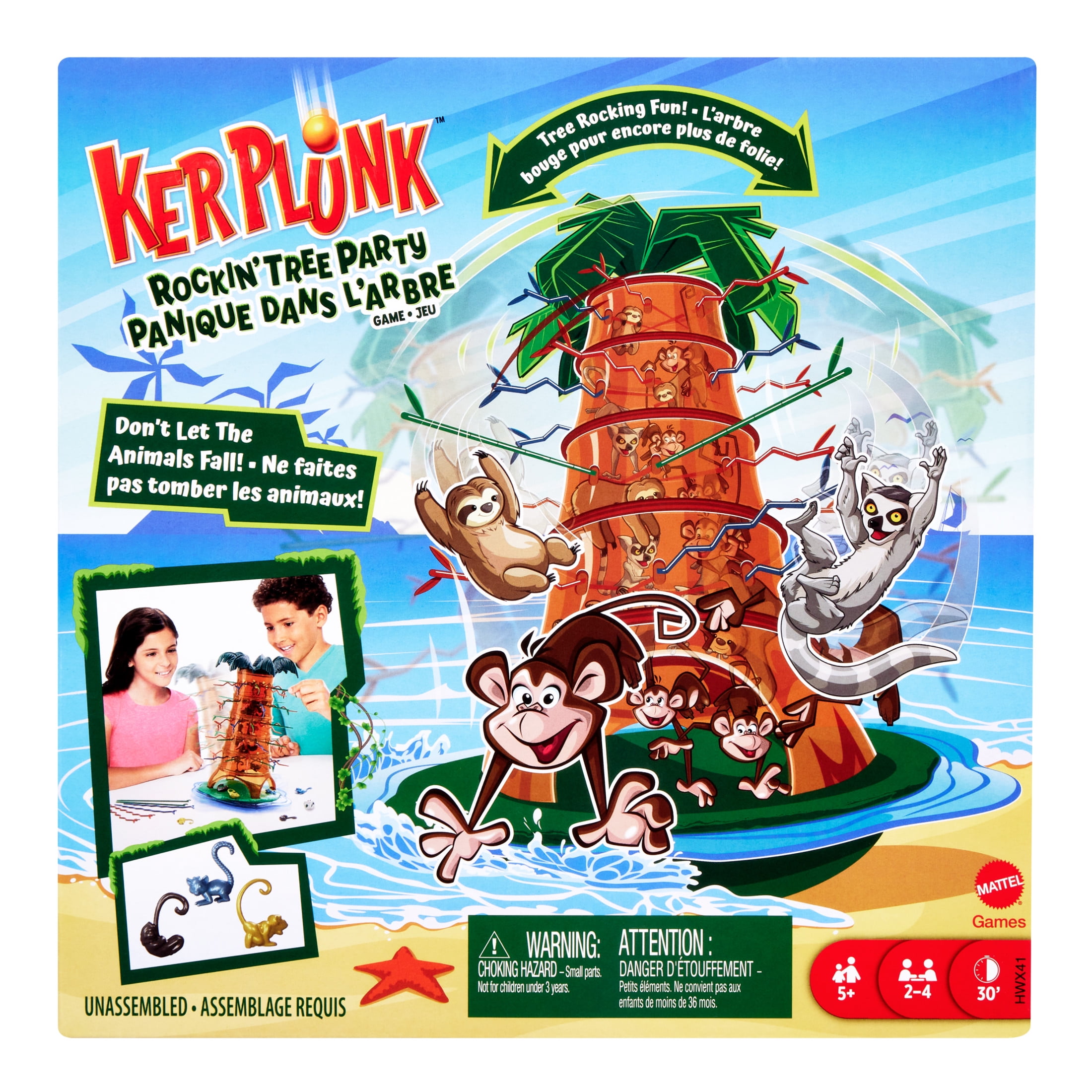 KerPlunk Rockin’ Tree Party Game for Kids, Family & Game Nights, Features Animal Pieces