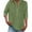 Army Green, variant on Women's Casual Shirts with Pocket V Neck Button 3/4 Sleeve Basic Tee Casual Loose Fit Solid Color Tops (XL, White)