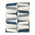 thumbnail image 2 of Unique Loom Hygge Shag Collection Area Rug - Balanced (8' x 10' Rectangle Blue/Ivory), 2 of 6