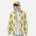 thumbnail image 2 of Balery Yellow Corn Sudadera ligera de manga larga con capucha y protección solar UPF 50+ para hombre y mujer, ideal para pesca y running-3X-Large, 2 of 7