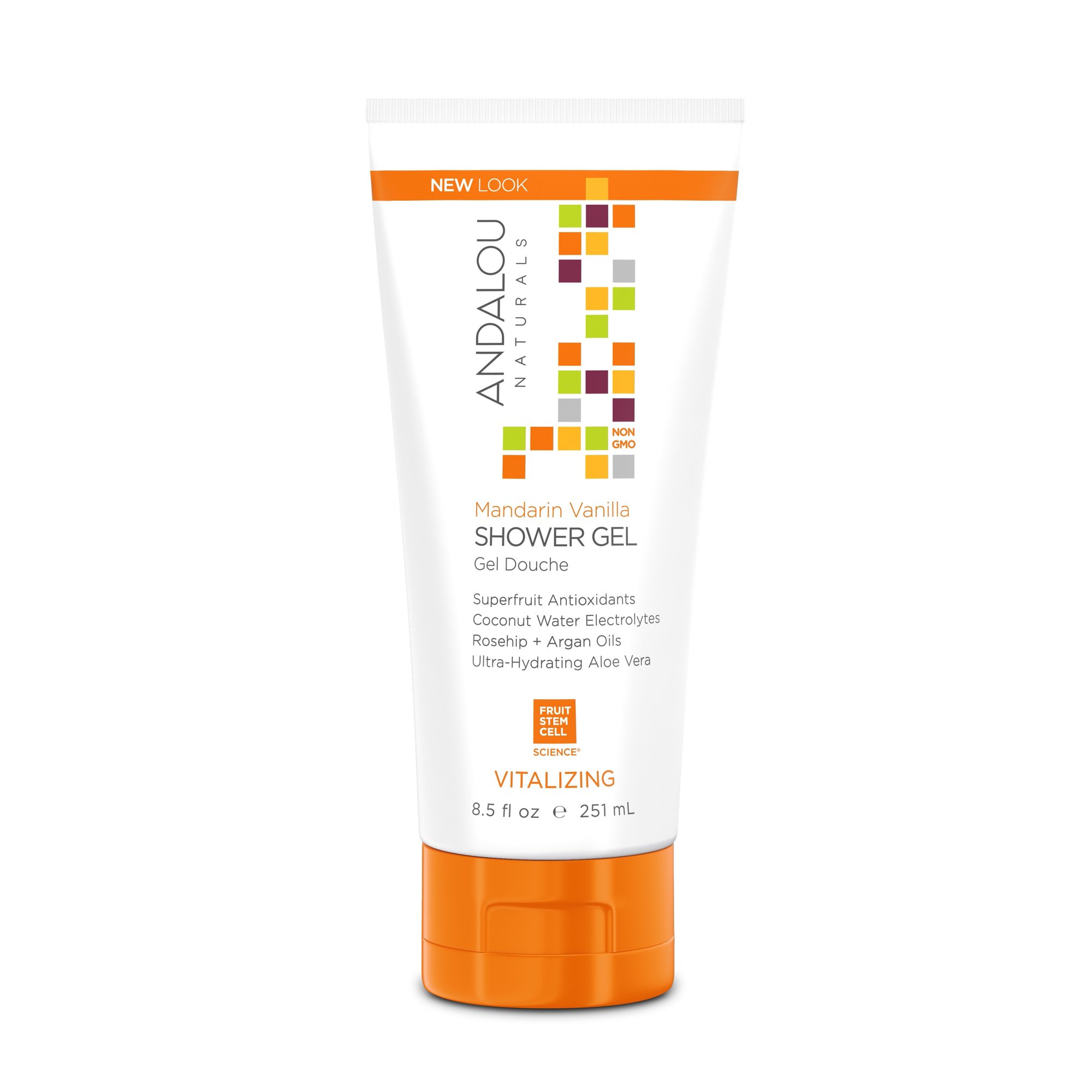 Andalou Naturals by Andalou Naturals Mandarin Vanilla Vitalizing Shower Gel -250ml/8.5OZ for UNISEX